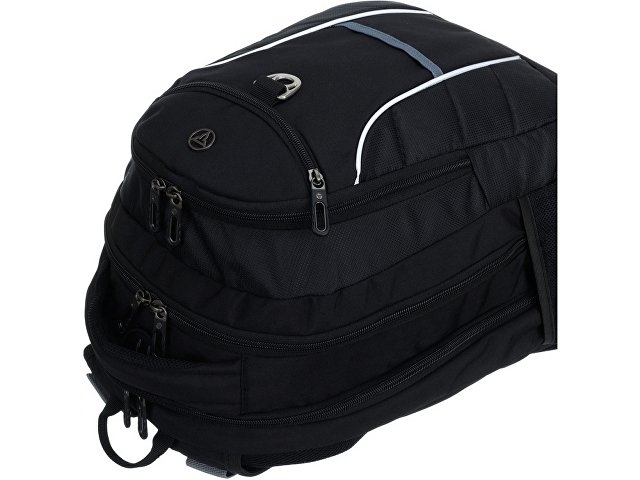 Рюкзак TORBER XPLOR с отделением для ноутбука 15", чёрный, полиэстер 600D, 35x20x47 см, 33л