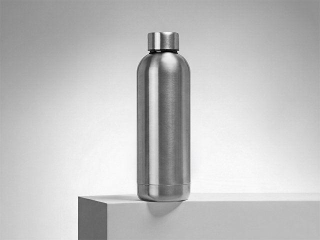 Вакуумная термобутылка "Cask" Waterline, 500 мл, серебристый глянцевый
