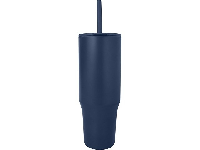 Brady термостакан с силиконовой трубочкой, объемом 900 мл, сертифицированный согласно RCS - Темно - синий