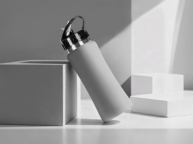 Бутылка для воды "Bottle C1", сталь, soft touch, 600 мл, серый