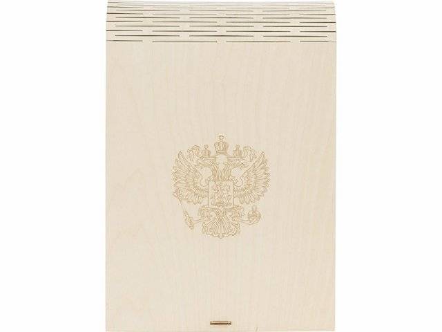 Набор бокалов для шампанского «За Россию» Chinelli в деревянной коробке