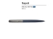 Ручка металлическая шариковая "Napoli", синий/вороненая сталь