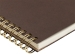 Бизнес тетрадь на гребне А5 "Pragmatic", 60 листов в клетку, темно-коричневый