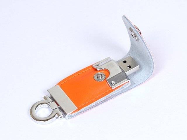 USB-флешка на 64 ГБ в виде брелка, оранжевый