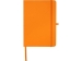 Teak блокнот А5 из переработан. материала в твердой обложке с линован. страницами - Оранжевый