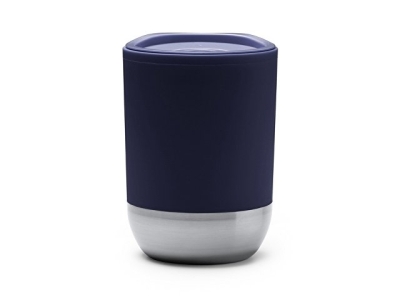 Термокружка LINDE с двойными стенками из переработанного полипропилена, синий нэйви