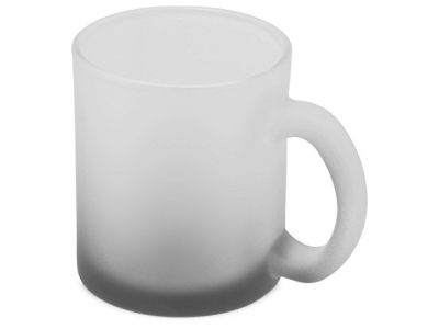 Стеклянная матовая кружка с градиентом для сублимации, черный "Ombre Sub"