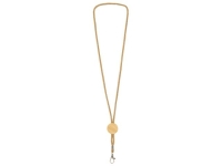 Ланъярд из бумаги с бамбуковой плашкой "Franklinia", натуральный