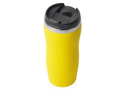 Термокружка "Double wall mug C1", soft touch, 350 мл, желтый