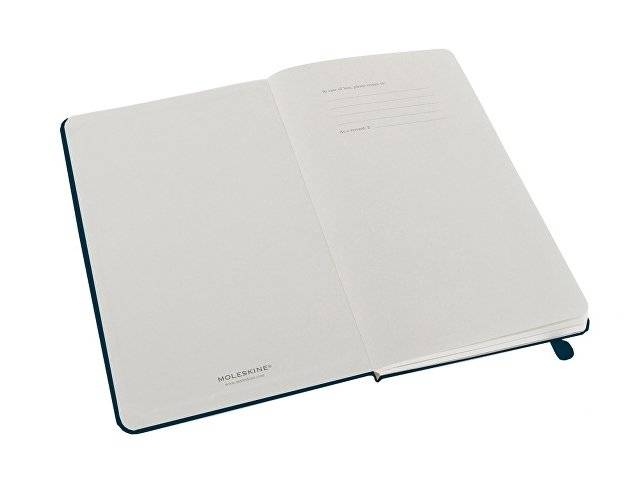 Записная книжка Moleskine Classic (нелинованный) в твердой обложке, Large (13х21см), голубой сапфир