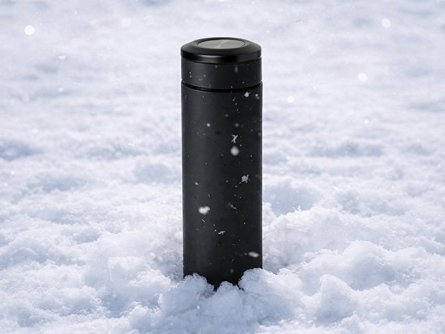Вакуумный термос "Vacuum Flask C1", soft touch, 420мл, черный