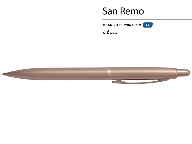 Ручка металлическая шариковая "San Remo", шампань