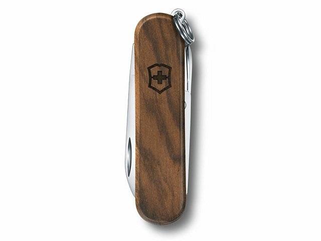 Нож-брелок VICTORINOX Classic SD, 58 мм, 5 функций, деревянная рукоять