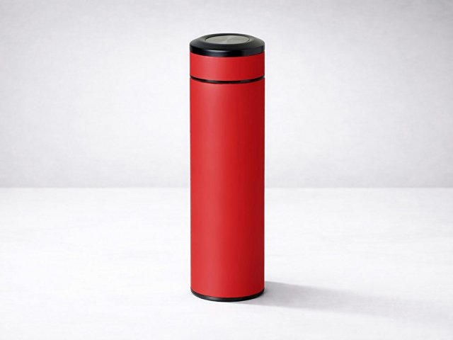 Вакуумный термос "Vacuum Flask C1", soft touch, 420мл, красный