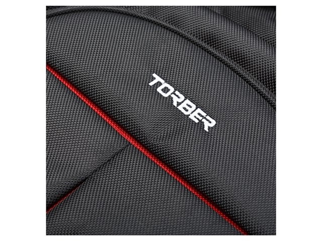 Рюкзак TORBER FORGRAD с отделением для ноутбука 15", чёрный, полиэстер, 46 х 32 x 13 см