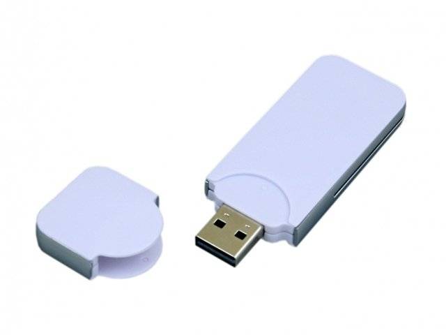 USB-флешка на 32 Гб в стиле I-phone, прямоугольнй формы, белый