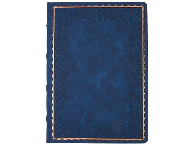 Ежедневник недатированный А4 "Royal", синий с бронзовым срезом