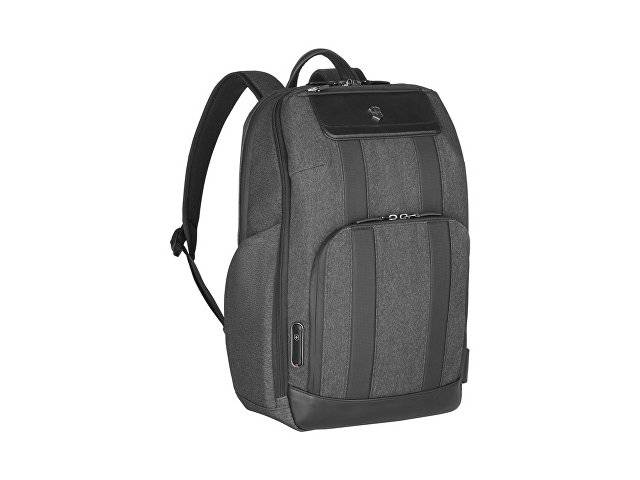 Рюкзак VICTORINOX Architecture Urban 2 Deluxe Backpack 15”, серый, полиэстер/кожа, 31x23x46 см, 23 л