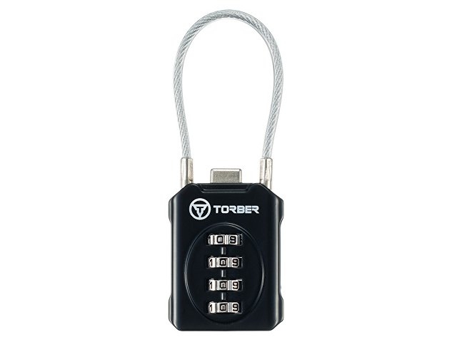 Замок кодовый TORBER, черный, цинковый сплав, 3 x 1,4 x 8 см