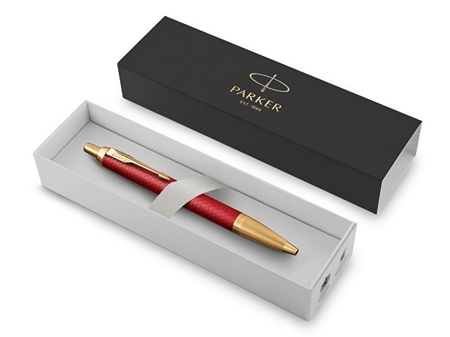 Шариковая ручка Parker IM Premium K318  Red GT, стержень: M, цвет чернил: blue, в подарочной упаковке.