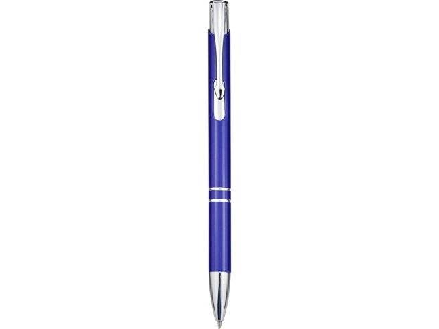 Алюминиевая шариковая кнопочная ручка Moneta, черные чернила, синий