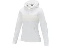 Женский свитер анорак Sayan на молнии на половину длины с капюшоном, белый