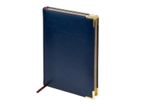 Ежедневник А5 датированный «Sidney Nebraska» 2026, синий (золотой обрез, золотые уголки)