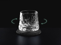 Вращающийся бокал для виски на сланцевом костере "Bromo"