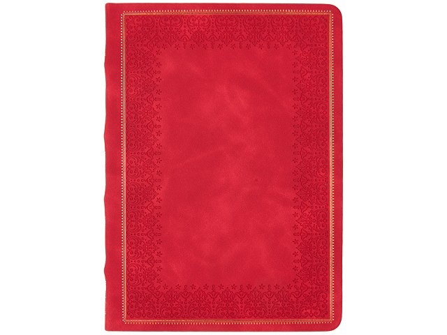 Ежедневник недатированный А5 "Royal", красный с бронзовым срезом