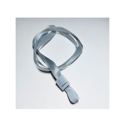 Шнур для бейджа 1см с клипсой (светло-серый)