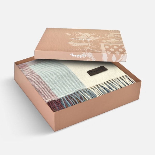 Плед Arequipa, голубой с красным