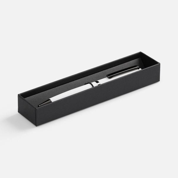 Ручка шариковая Inkish Gunmetal в футляре, белая