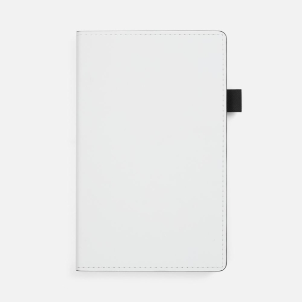 Ежедневник White Shall, недатированный, бело-черный