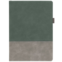 Ежедневник Horizon, недатированный, серый с зеленым