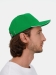 Бейсболка Classic 2.0, ярко-зеленая с белым кантом