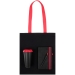 Набор Velours Bag, черный с красным