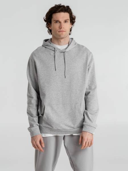 Толстовка с капюшоном унисекс Hoodie, серый меланж