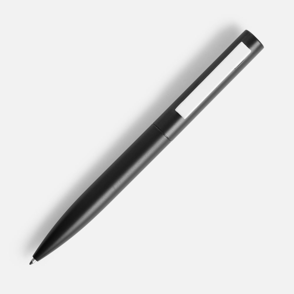 Ручка шариковая Inkolor, черная с белым