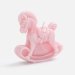 Свеча фигурная «Лошадка-качалка», розовая