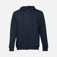 Толстовка мужская на молнии с капюшоном Amsterdam, темно-синяя