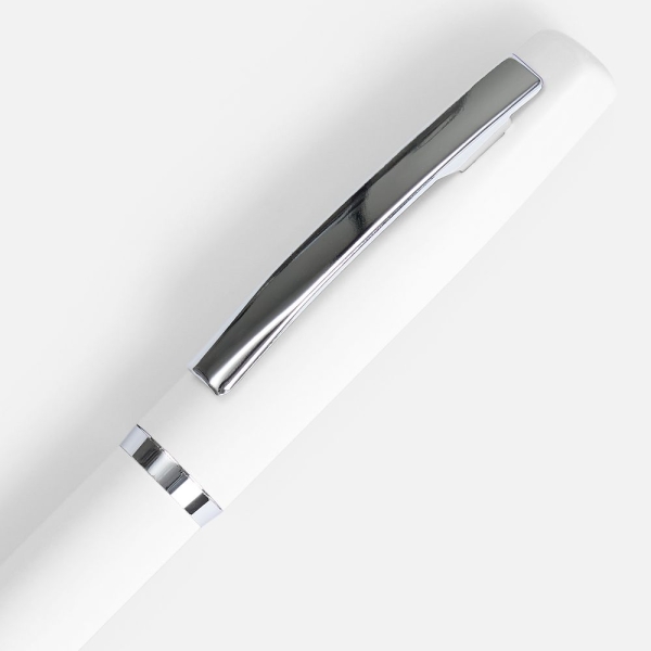 Ручка шариковая Bolt Soft Touch, белая