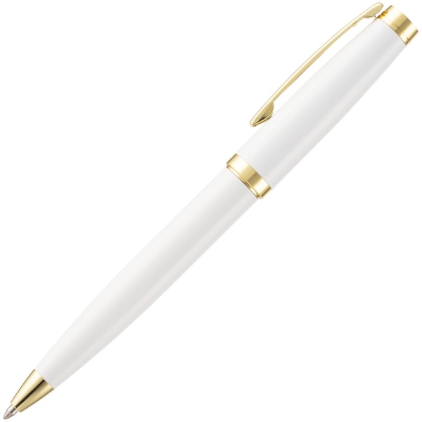 Ручка шариковая Letra Gold, глянцевая, белая