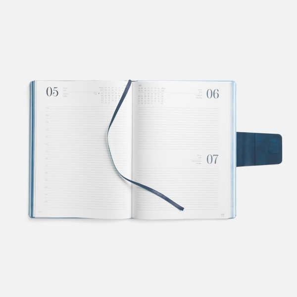 Ежедневник Grande Strap на заказ, датированный, голубой