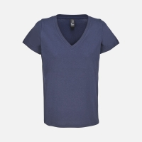 Футболка женская Regent Women с V-образным вырезом, кобальт (темно-синяя)