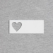 Лейбл из ПВХ с вырубкой «Сердце», белый