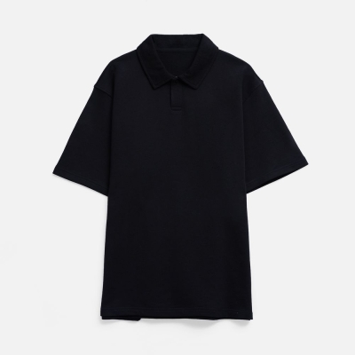 Рубашка поло унисекс Tiimi, черная