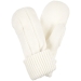 Варежки Knit Beat, белые (молочные)