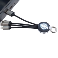 Кабель-брелок с подсветкой логотипа Lite Omniline