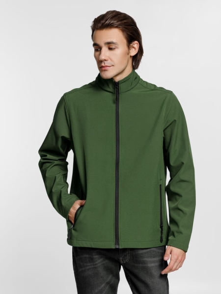 Куртка софтшелл мужская Race Men, темно-зеленая