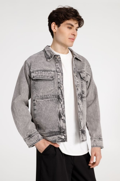Куртка джинсовая O2, серая